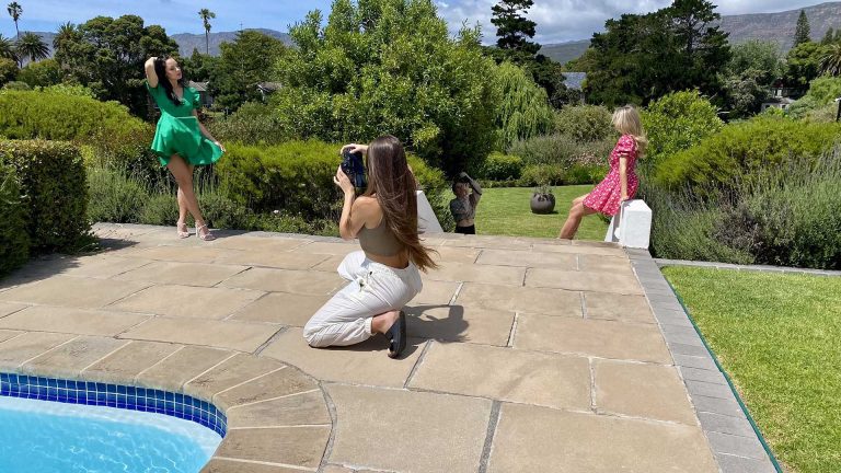 Fashion photoshoot in the Dongola garden